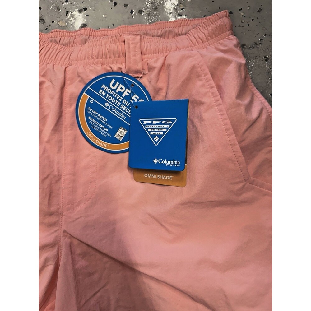 Columbia Men's 8" Back Cast III Gulf Stream Omni Shade Water shorts Peach XXL - Picture 4 of 7